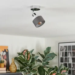 Lampes En Tissu-hofstein Ailer Plafonnier, Spot de plafond Chrome, 1 lumière