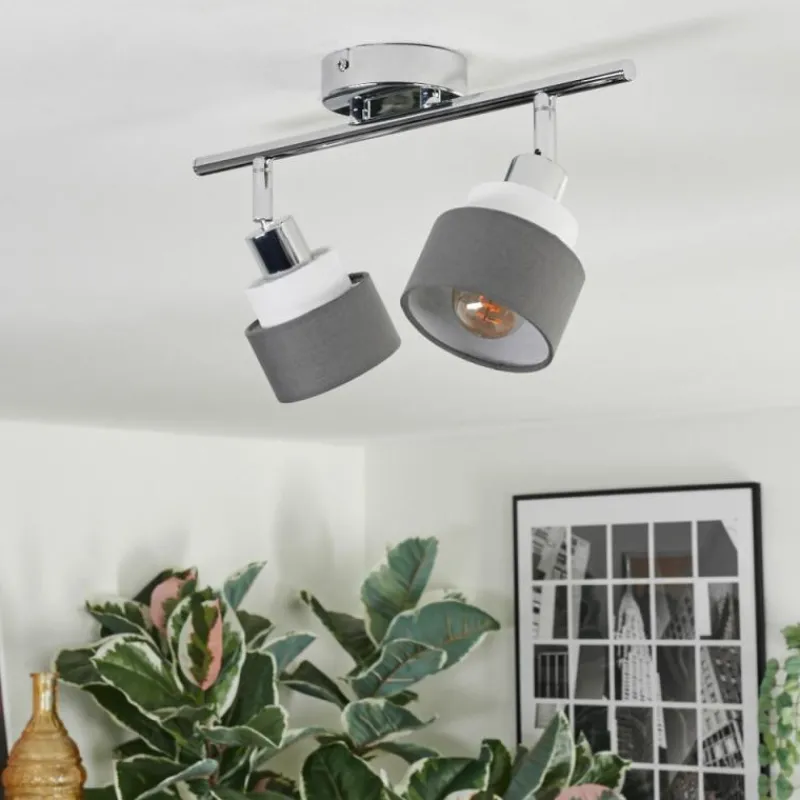 Lampes En Tissu-hofstein Ailer Plafonnier, Spot de plafond Chrome, 2 lumières