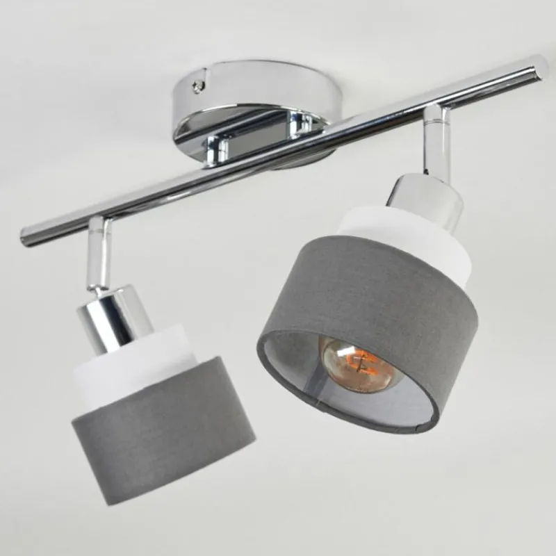 Lampes En Tissu-hofstein Ailer Plafonnier, Spot de plafond Chrome, 2 lumières