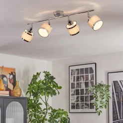 Lampes En Tissu-hofstein Ailer Plafonnier, Spot de plafond Chrome, 4 lumières
