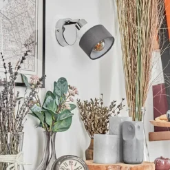 Lampes En Tissu-hofstein Ailer Spot de plafond, Applique murale, Spot mural Chrome, 1 lumière