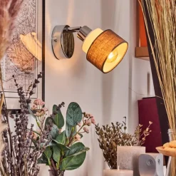 Lampes En Tissu-hofstein Ailer Spot de plafond, Applique murale, Spot mural Chrome, 1 lumière