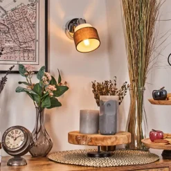 Lampes En Tissu-hofstein Ailer Spot de plafond, Applique murale, Spot mural Chrome, 1 lumière