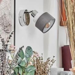 Lampes En Tissu-hofstein Ailer Spot de plafond, Applique murale, Spot mural Chrome, 1 lumière