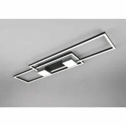 Luminaires Trio ALBANY Plafonnier LED Noir, 1 lumière, Télécommandes* Éclairage Led