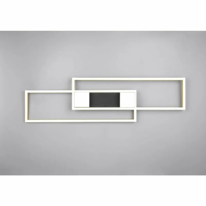 Lampes Dorées-Luminaires Trio ALBANY Plafonnier LED Noir doré, 1 lumière, Télécommandes