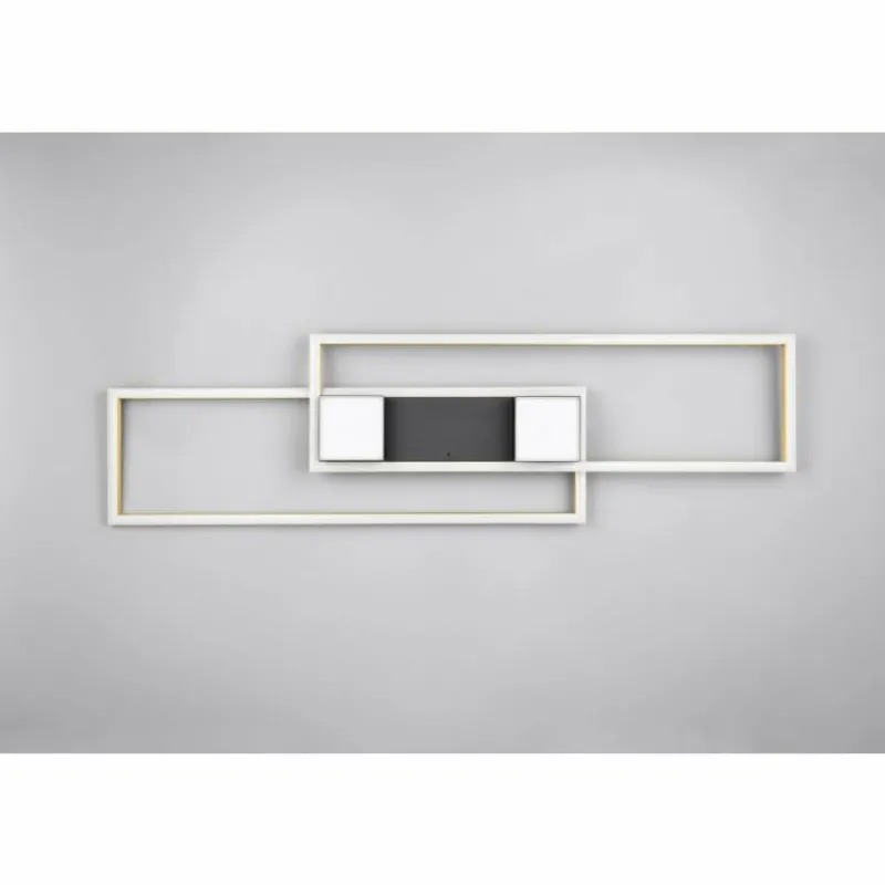 Lampes Dorées-Luminaires Trio ALBANY Plafonnier LED Noir doré, 1 lumière, Télécommandes