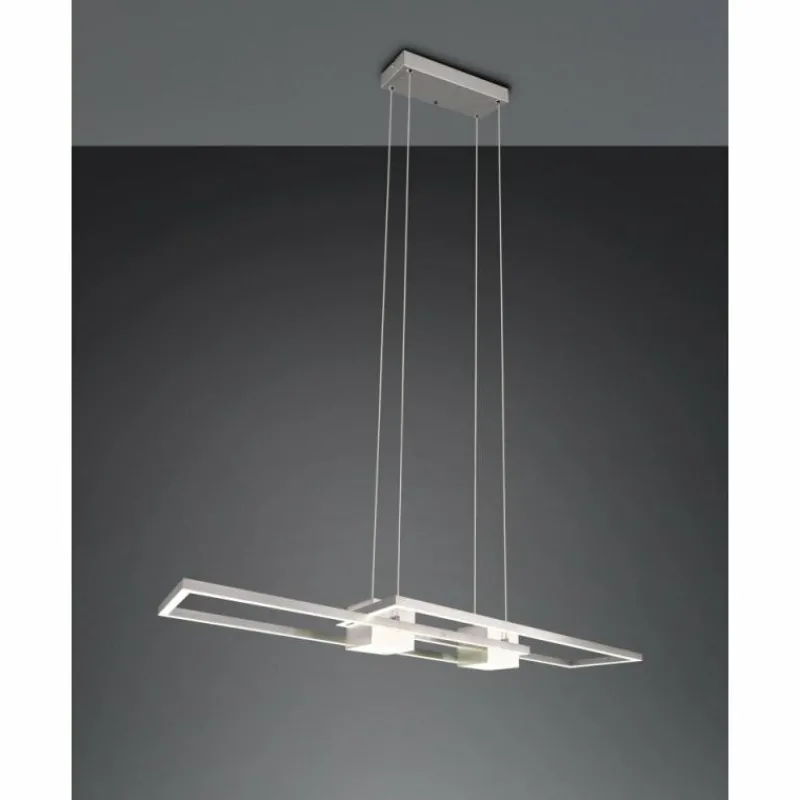 Luminaires Trio ALBANY Suspension LED Nickel mat, 1 lumière, Télécommandes* Éclairage Led