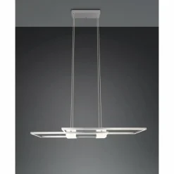 Luminaires Trio ALBANY Suspension LED Nickel mat, 1 lumière, Télécommandes* Éclairage Led