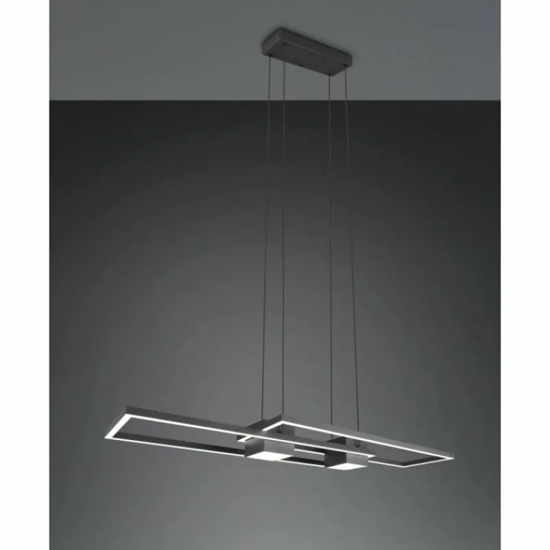 Luminaires Trio ALBANY Suspension LED Noir, 1 lumière, Télécommandes* Éclairage Led