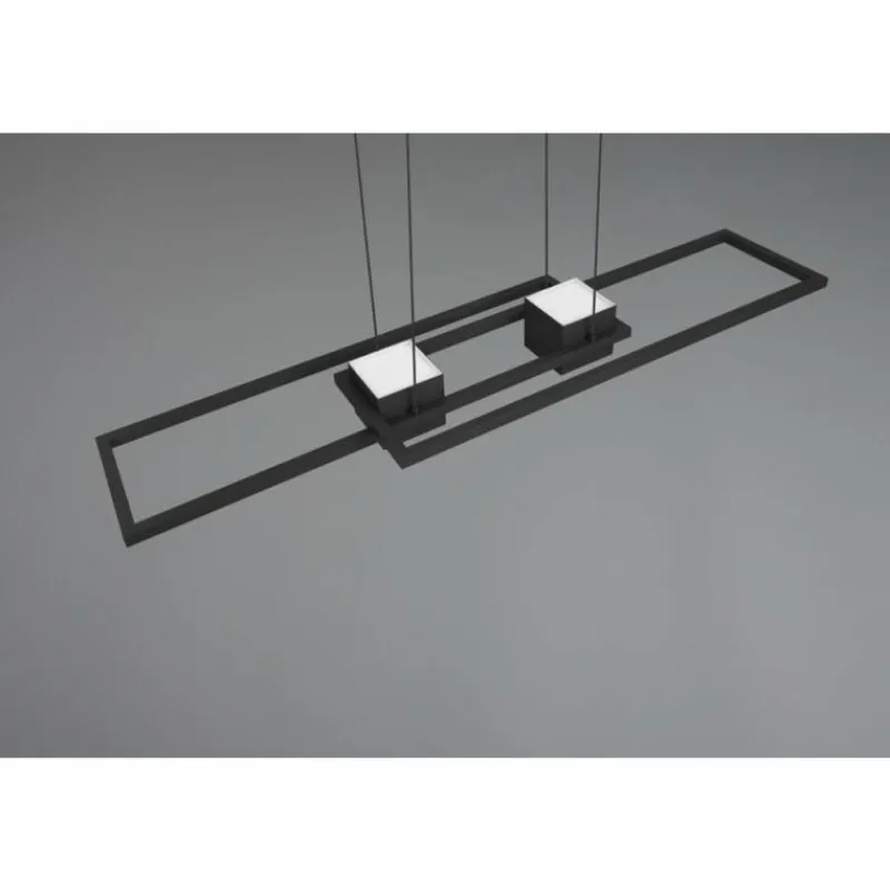 Luminaires Trio ALBANY Suspension LED Noir, 1 lumière, Télécommandes* Éclairage Led
