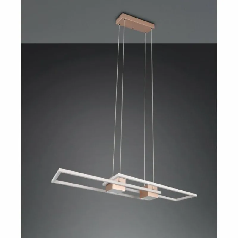 Luminaires Trio ALBANY Suspension LED Brun, 1 lumière, Télécommandes* Éclairage Led
