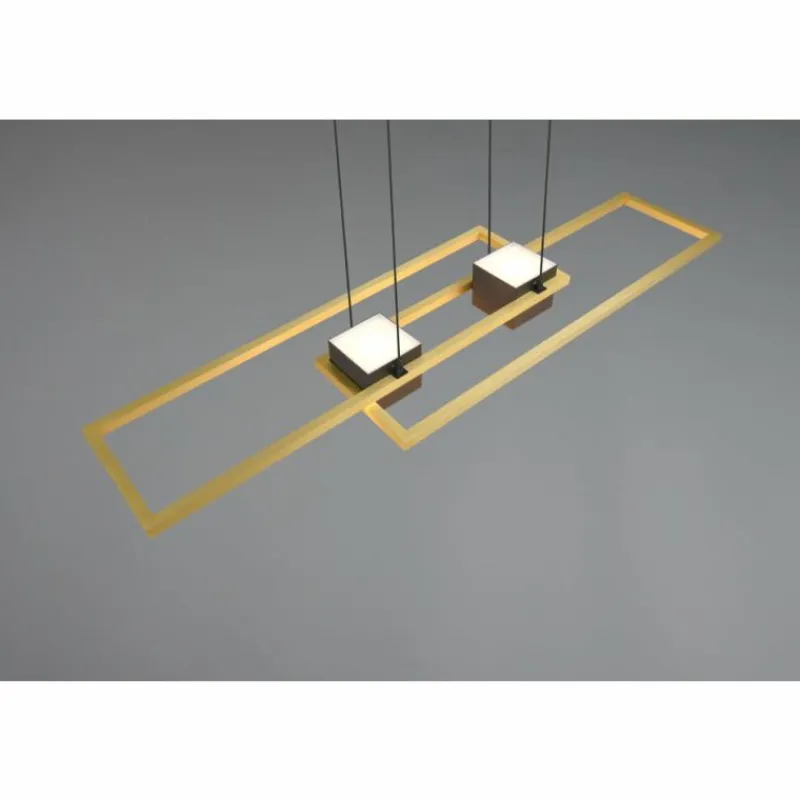 Lampes Dorées-Luminaires Trio ALBANY Suspension LED Noir doré, 1 lumière, Télécommandes