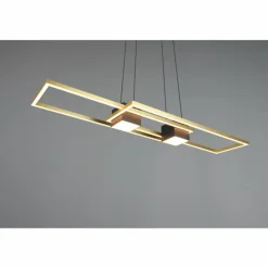 Lampes Dorées-Luminaires Trio ALBANY Suspension LED Noir doré, 1 lumière, Télécommandes