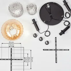 hofstein Alcofra Suspension Noir, 3 lumières