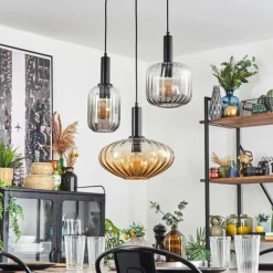 hofstein Alcofra Suspension Noir, 3 lumières