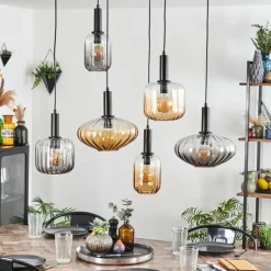 hofstein Alcofra Suspension Noir, 6 lumières