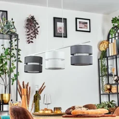 Lampes En Tissu-hofstein Alera Suspension, Suspension Blanc, 3 lumières