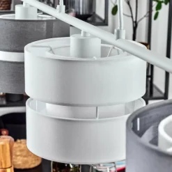 Lampes En Tissu-hofstein Alera Suspension, Suspension Blanc, 3 lumières