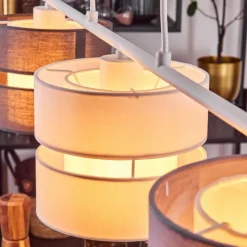 Lampes En Tissu-hofstein Alera Suspension, Suspension Blanc, 3 lumières