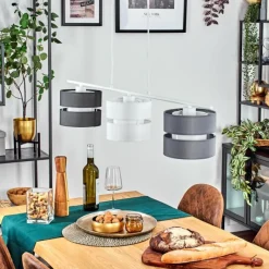 Lampes En Tissu-hofstein Alera Suspension, Suspension Blanc, 3 lumières