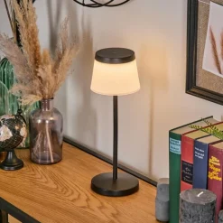 hofstein Algeraz Lampe de table d'extérieur, Lampe à poser LED Noir, 1 lumière