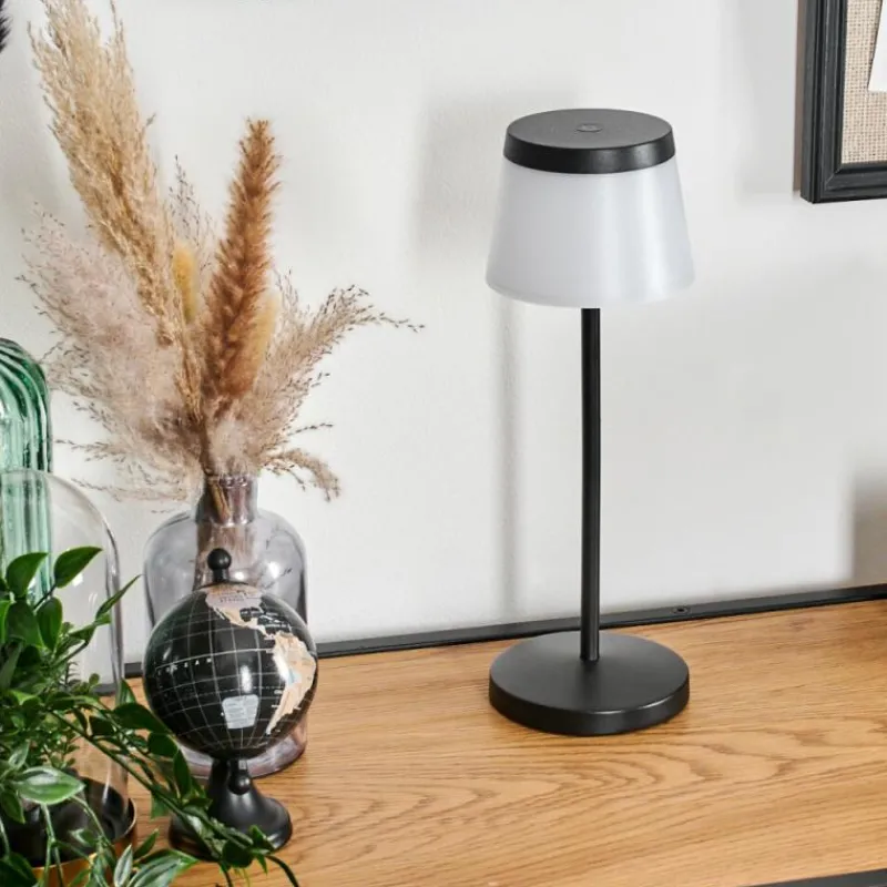 hofstein Algeraz Lampe de table d'extérieur, Lampe à poser LED Noir, 1 lumière