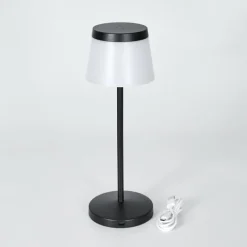 hofstein Algeraz Lampe de table d'extérieur, Lampe à poser LED Noir, 1 lumière
