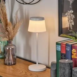 hofstein Algeraz Lampe de table d'extérieur, Lampe à poser LED Blanc, 1 lumière