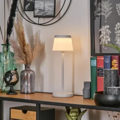 hofstein Algeraz Lampe de table d'extérieur, Lampe à poser LED Blanc, 1 lumière