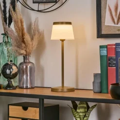 hofstein Algeraz Lampe de table d'extérieur, Lampe à poser LED Beige, 1 lumière