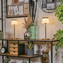 hofstein Algeraz Lampe de table d'extérieur, Lampe à poser LED Beige, 1 lumière