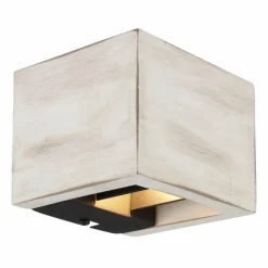 Lampes En Bois-Luminaires Globo Lighting Alina Applique murale LED Noir, Blanc, 1 lumière