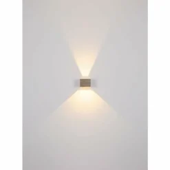 Lampes En Bois-Luminaires Globo Lighting Alina Applique murale LED Bois foncé, Écru, Noir, 1 lumière