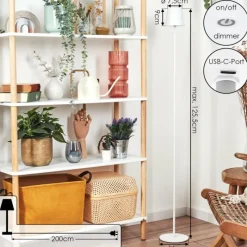 Luminaires Scandinaves-hofstein Allen Lampadaire LED Blanc, 1 lumière