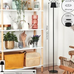 Luminaires Scandinaves-hofstein Allen Lampadaire LED Noir, 1 lumière