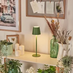 hofstein Allen Lampe de table d'extérieur, Lampe à poser LED Vert, 1 lumière