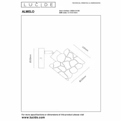 Lampes Dorées-Luminaires Lucide ALMELO Applique murale Noir, 1 lumière