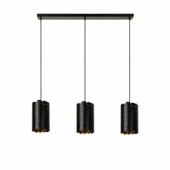Lampes Dorées-Luminaires Lucide ALMELO Suspension Noir, 3 lumières