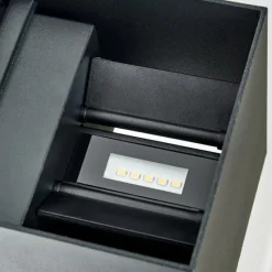 hofstein Almodofa Lampe murale d´extérieur, Luminaire Up & Down Noir, 1 lumière, Détecteur de mouvement