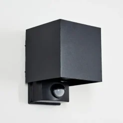 hofstein Almodofa Lampe murale d´extérieur, Luminaire Up & Down Noir, 1 lumière, Détecteur de mouvement