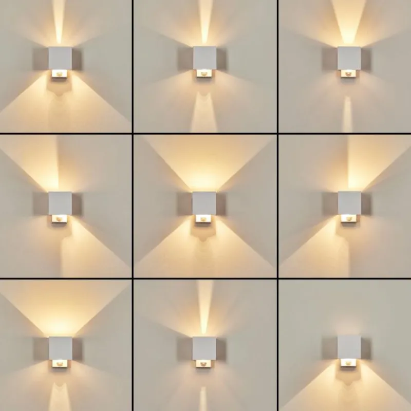 hofstein Almodofa Lampe murale d´extérieur, Luminaire Up & Down Blanc, 1 lumière, Détecteur de mouvement