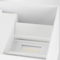 hofstein Almodofa Lampe murale d´extérieur, Luminaire Up & Down Blanc, 1 lumière, Détecteur de mouvement