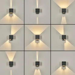 hofstein Almodofa Lampe murale d´extérieur, Luminaire Up & Down Anthracite, 1 lumière, Détecteur de mouvement