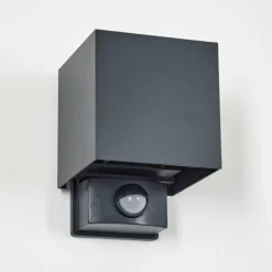 hofstein Almodofa Lampe murale d´extérieur, Luminaire Up & Down Anthracite, 1 lumière, Détecteur de mouvement