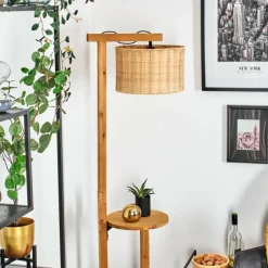 Luminaires Scandinaves-hofstein Almogarve Lampadaire Écru, Noir, 1 lumière