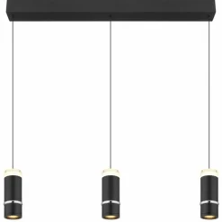 Luminaires Globo Lighting Alvarado Suspension LED Noir, 1 lumière* Éclairage Led