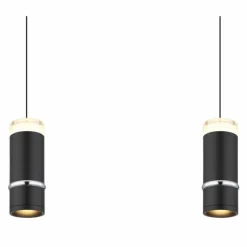 Luminaires Globo Lighting Alvarado Suspension LED Noir, 1 lumière* Éclairage Led