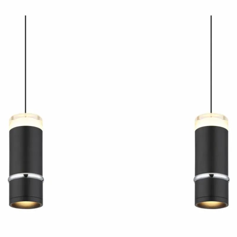 Luminaires Globo Lighting Alvarado Suspension LED Noir, 1 lumière* Éclairage Led