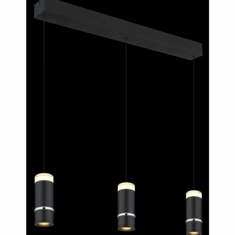 Luminaires Globo Lighting Alvarado Suspension LED Noir, 1 lumière* Éclairage Led